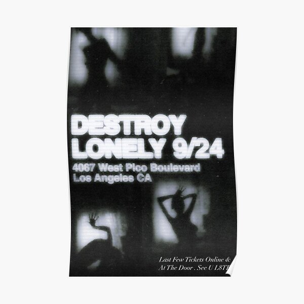 Destroy Lonely 9/24 Poster RB1007 product Offical destroy lonely Merch