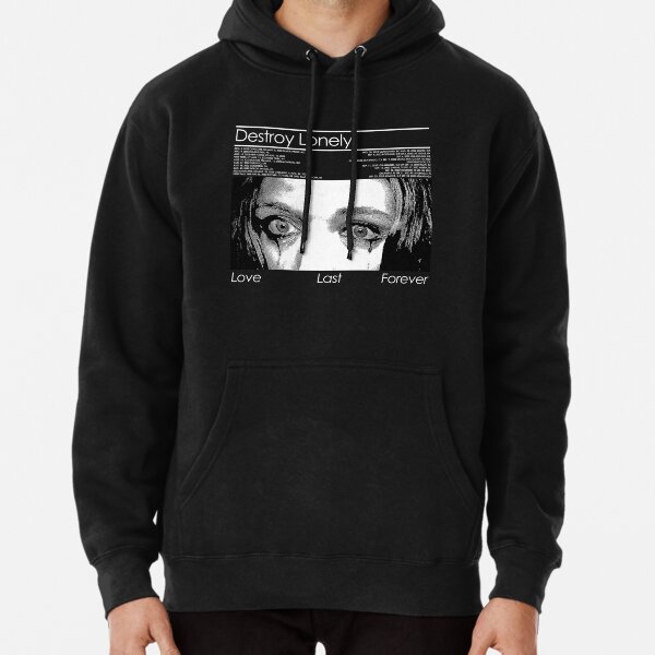 Vintage Destroy Lonely Love Last Forever Graphic Music Art BLK  Pullover Hoodie RB1007 product Offical destroy lonely Merch