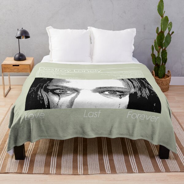 Vintage Destroy Lonely Love Last Forever Graphic Music Art BLK  Throw Blanket RB1007 product Offical destroy lonely Merch