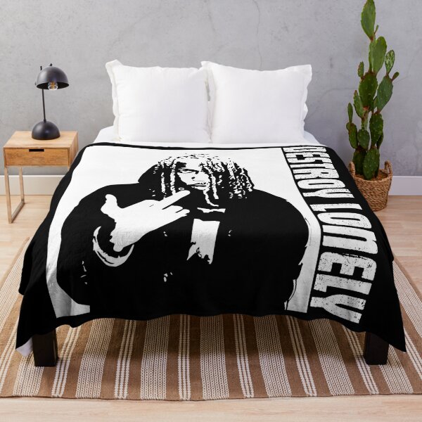 Destroy Lonely rapper illustration and designs  Throw Blanket RB1007 product Offical destroy lonely Merch